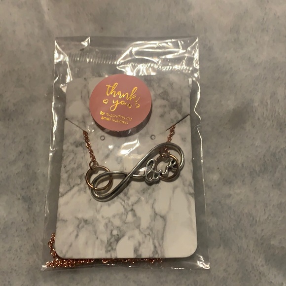 Infinity love charm necklace handmade - Picture 1 of 2